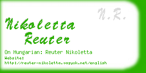nikoletta reuter business card